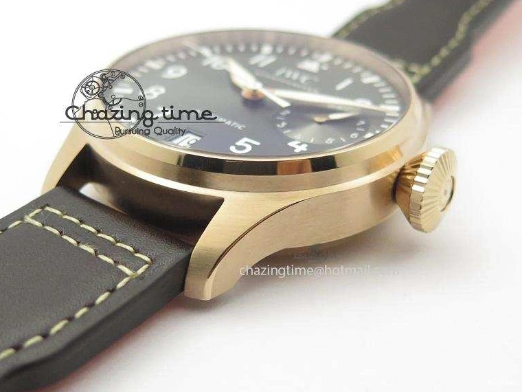 MIROTIME 0226 Big Pilot Real PR 2016 IW500917 RG ZF Best Edition Gray Dial On Brown Leather Strap A Modern 7290